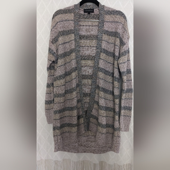 Lane Bryant Woman's Open Knit Long Sleeve Long Cardigan Sweater Beige Size 18/20 - Picture 1 of 8